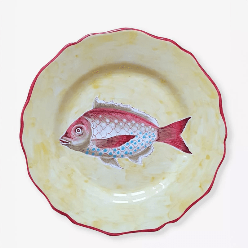 Fish Plate, D28cm, Yellow