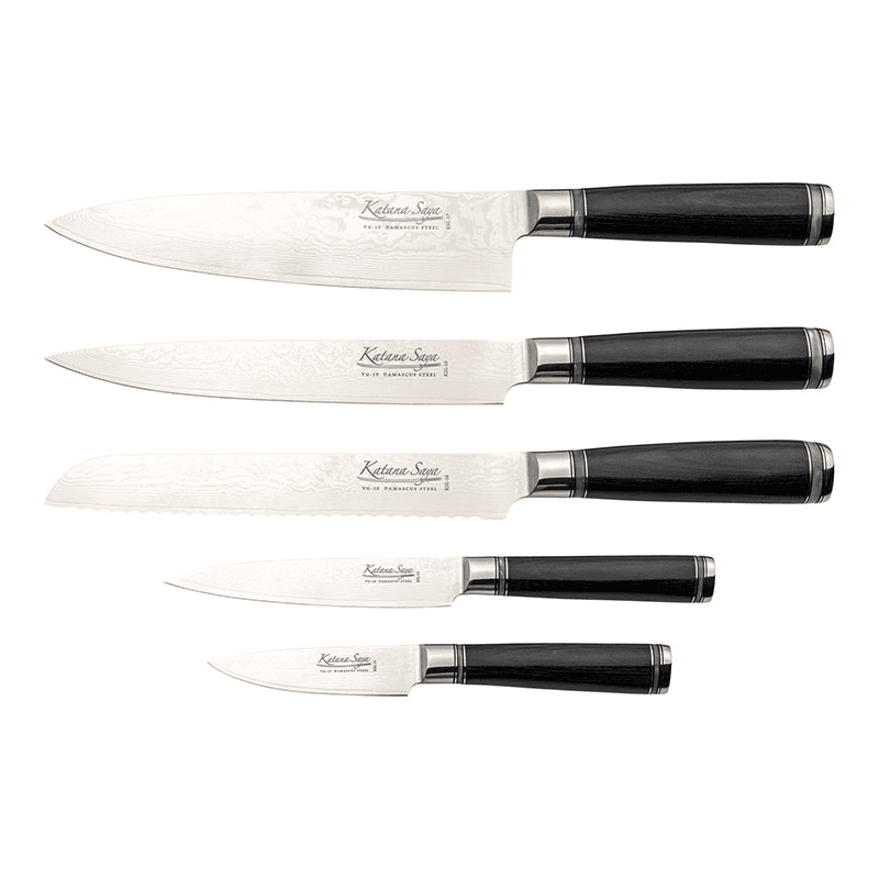 Katana Saya Pakkawood 6 Pce Knife Block Set