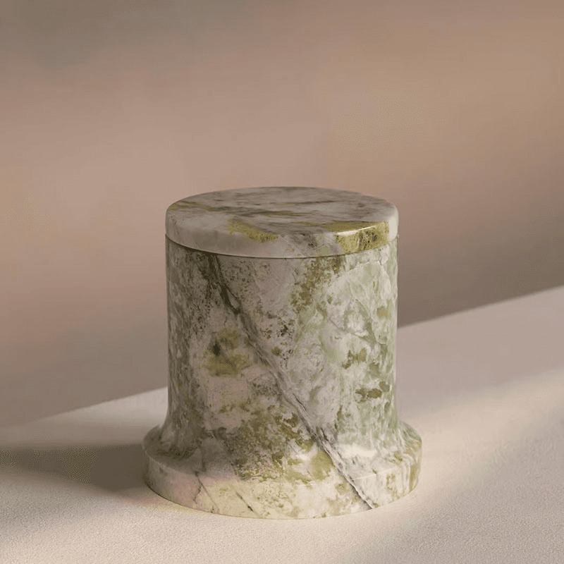 Sicilian Thyme & Apple Marble Candle, 250g, Jade
