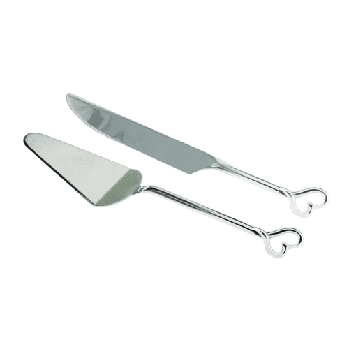 Image showing the Amore Cake server and knife set, server 28cm - knife 31cm, Stainless Steel product.