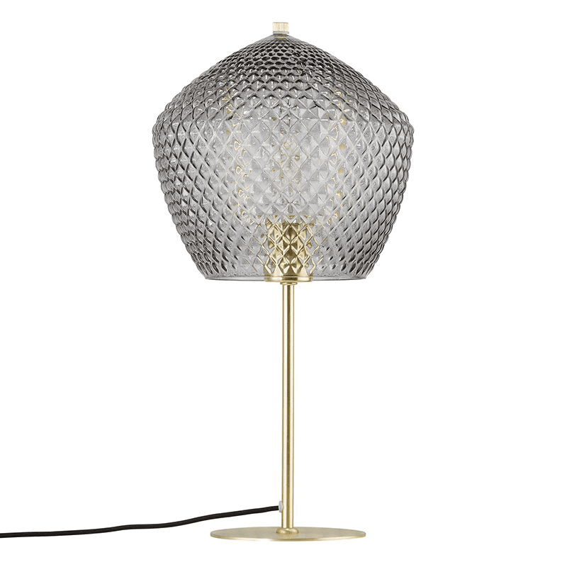 Orbiform Table Lamp, H47cm, Smoke
