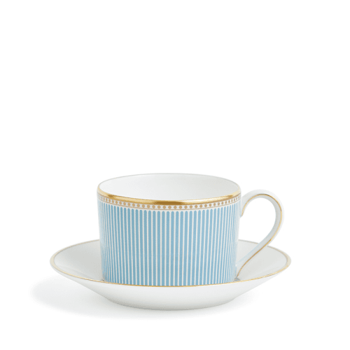 Image showing the Helia Teacup and Saucer, 175ml, Mint Green product.