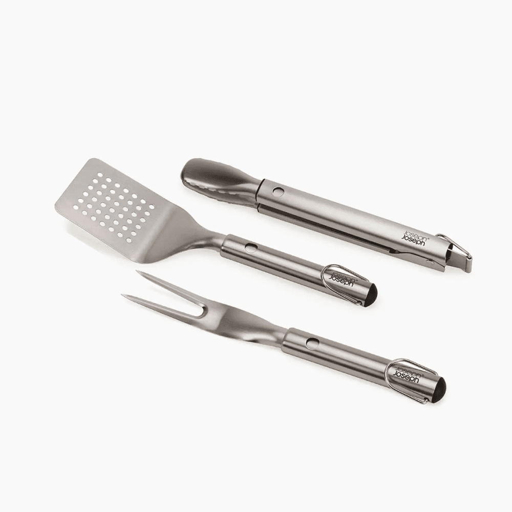 GrillOut 3 Piece BBQ Set, Stainless Steel