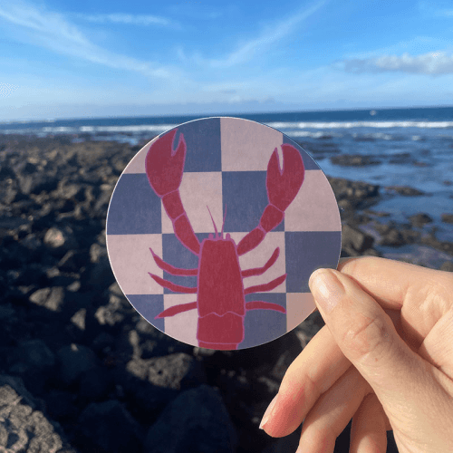 Image showing the Lobster Set of 4 Coasters, D10cm, Multi product.