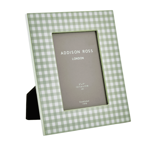 Image showing the Gingham Photo Frame, 5x7", Sage product.