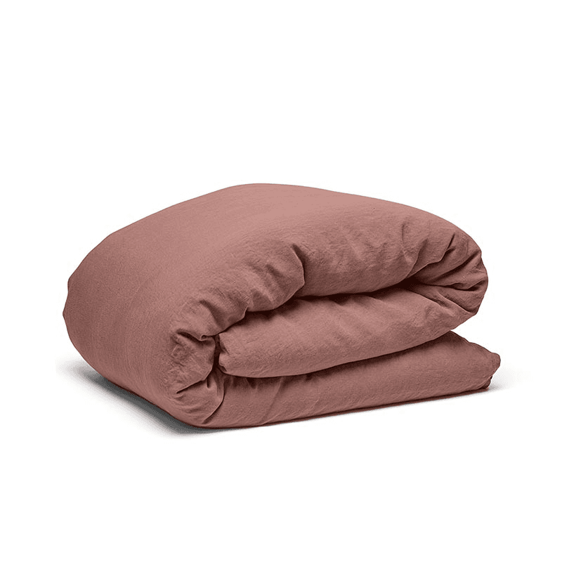 Linen King Size Duvet Cover, Rust