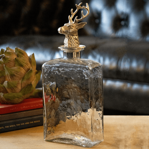 Image showing the Stag Decanter with Stopper, L12 x W6 x H20cm, Nickel product.