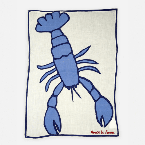 Image showing the Tea Towel, Azure Lobster product.