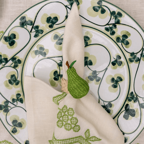 Image showing the Pear Set of 4 Napkin Rings product.