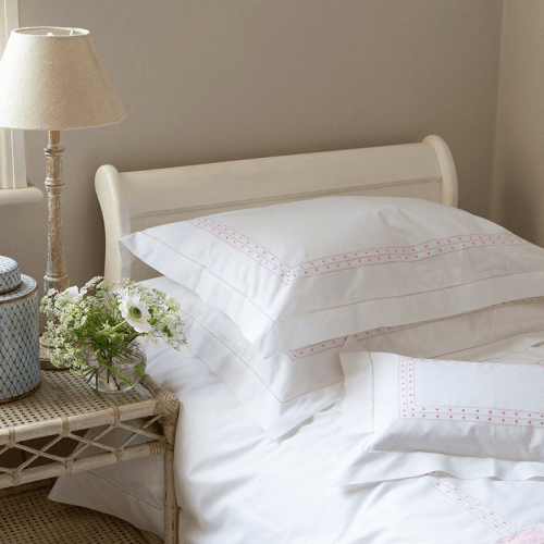 Image showing the Matilda Standard Pillowcase, Pink product.