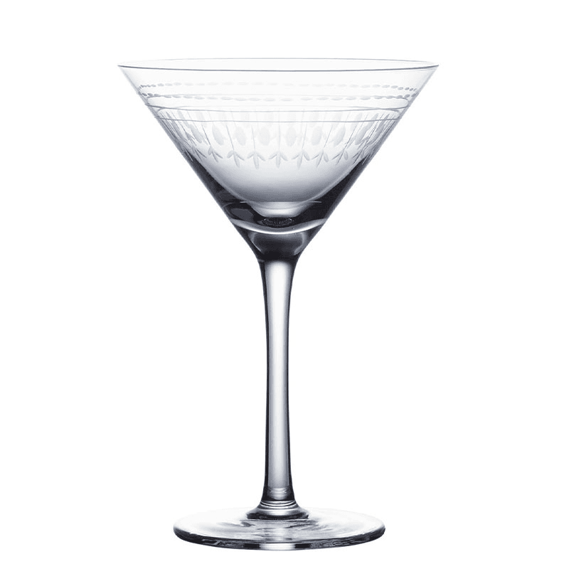 Ovals Set of 2 Martini Glasses, 142ml, Clear