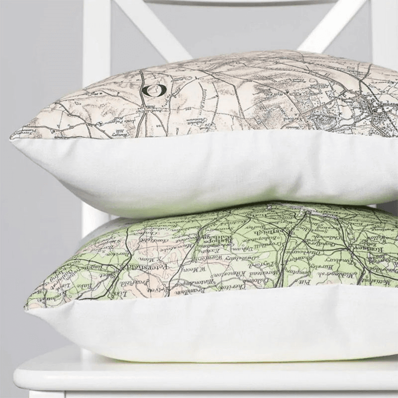 Personalised Map Cushion Voucher, 51 x 30cm
