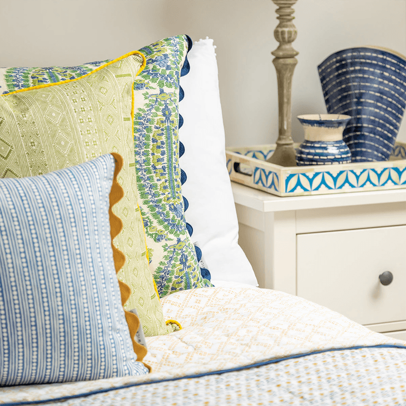 Cushion, Anoushka, Blue Green, 50cm