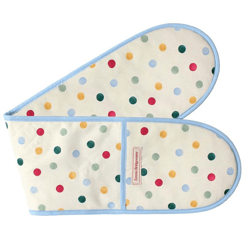 Polka Dot Double Oven Glove, 94cm x 20cm
