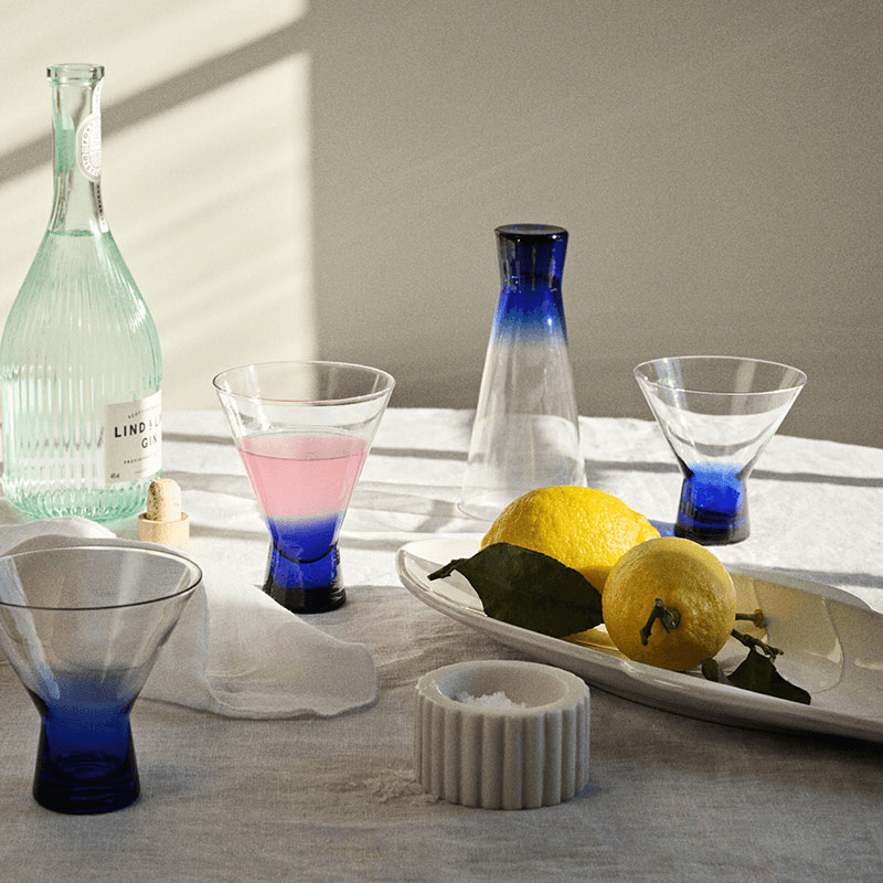 Konus Set of 2 Cocktail Glasses, 250ml, Intense Blue