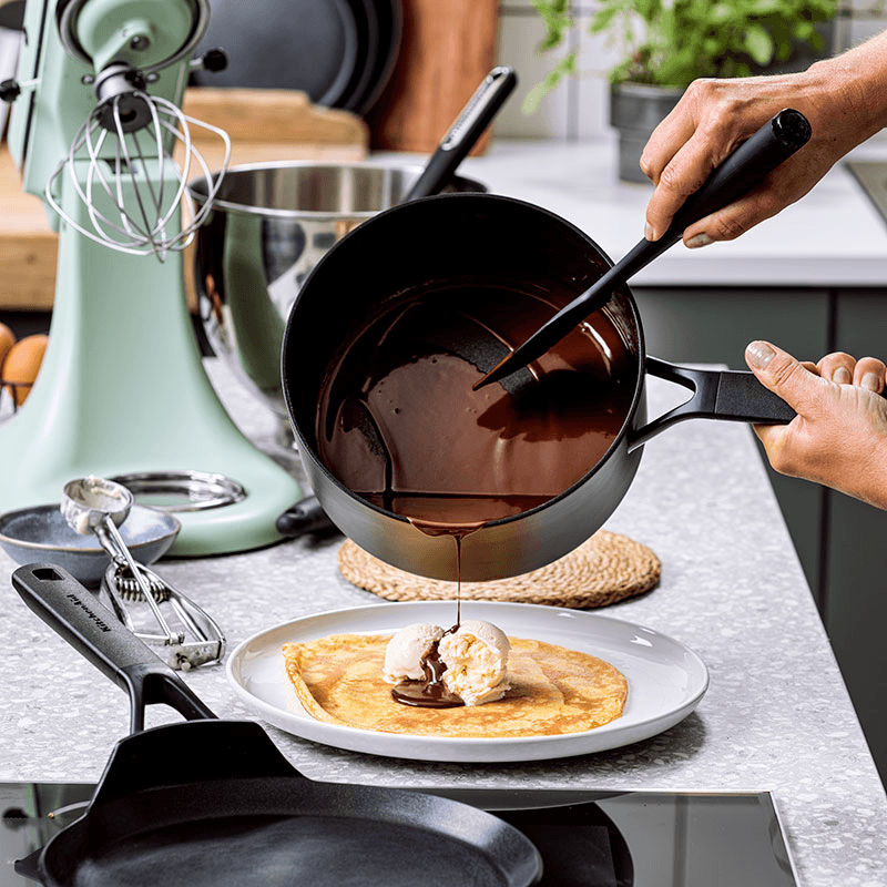 Classic Forged Non-Stick Saucepan, 20cm, Black