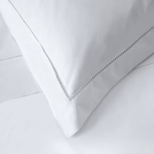 Image showing the Santorini - 200 Thread Count Cotton Oxford pillowcase, 50 x 75cm, White product.