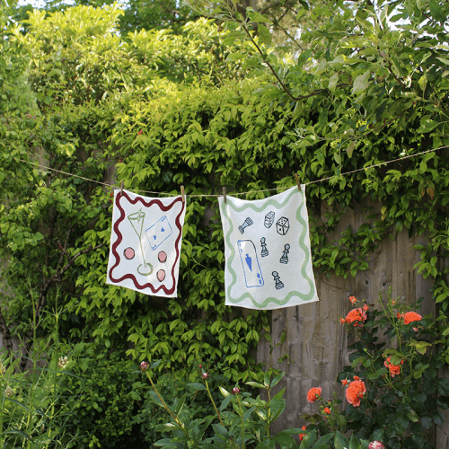 Image showing the Games Set of 2 Napkins, 45 x 45cm, Multi product.