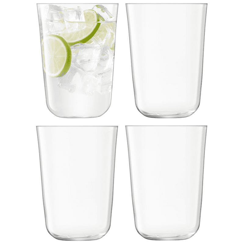 Arc Tumblers Set of 4, 550ml, Clear