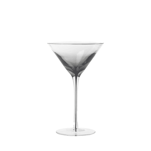 Image showing the Mouth Blown Martini Glass, H19cm, Smoke product.