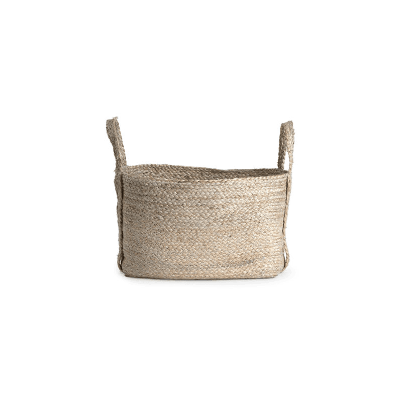 Arbroath Rectangular Jute Basket, H31cm, Natural