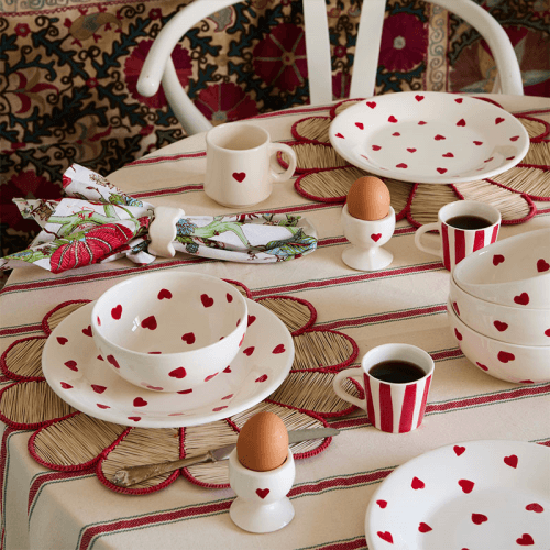 Image showing the Love Heart Plate, D24cm, Red product.