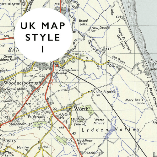 Image showing the Personalised Map Print with Walking Silhouette Voucher, 40 x 30cm, White Frame product.