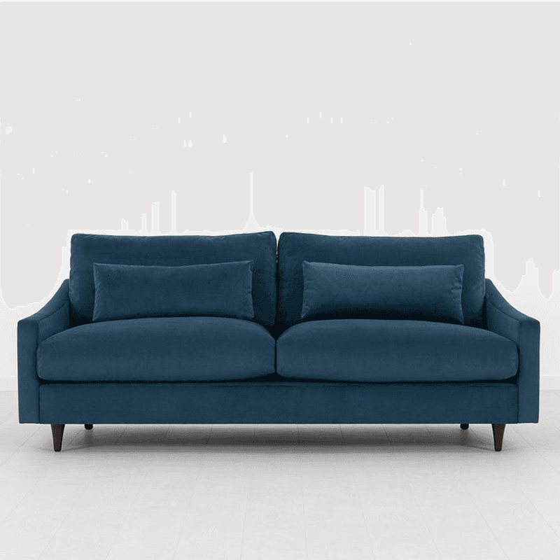 Model 07 Velvet 3 Seater Sofa, Teal