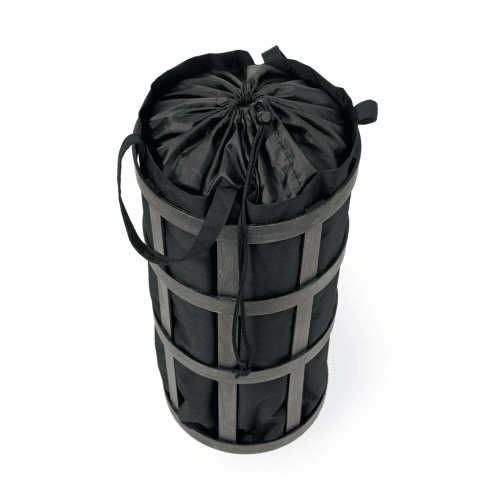 Image showing the Cage Laundry basket, H63 x W31 x D31cm, Dark Brown/Black product.