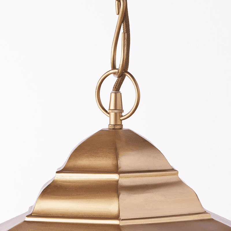 Markham Lantern, 41 x 32cm, Antique Brass