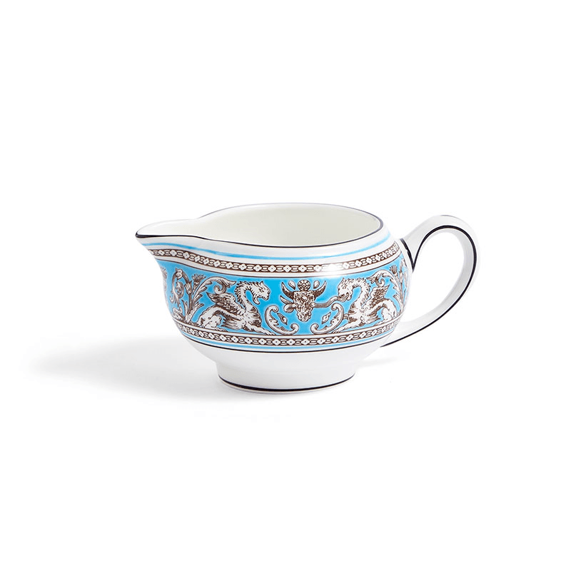 Florentine Cream, D12.1cm, Turquoise