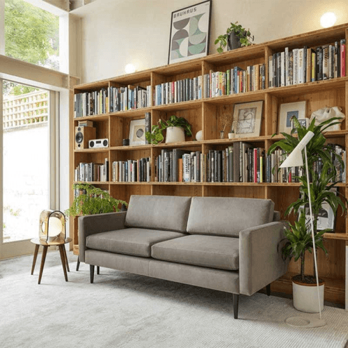 Image showing the Model 01 2 Seater Velvet Sofa, Elephant product.