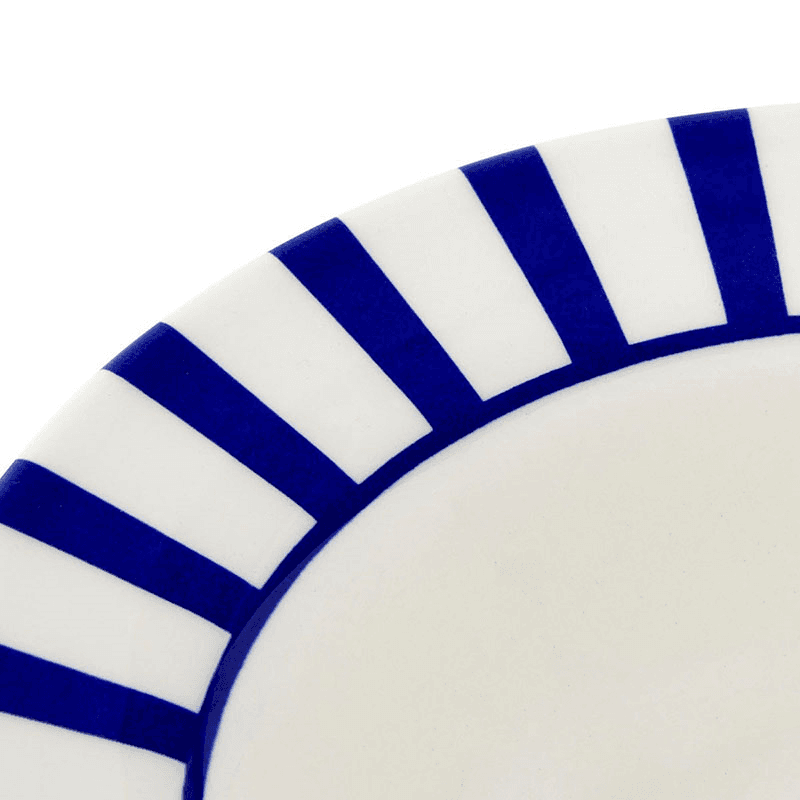 Stecatto Set of 4 Cereal Bowls, D19cm, White and Blue