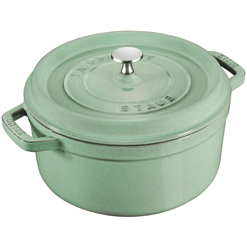 Cocotte Round Cast Iron, 28cm, Sage