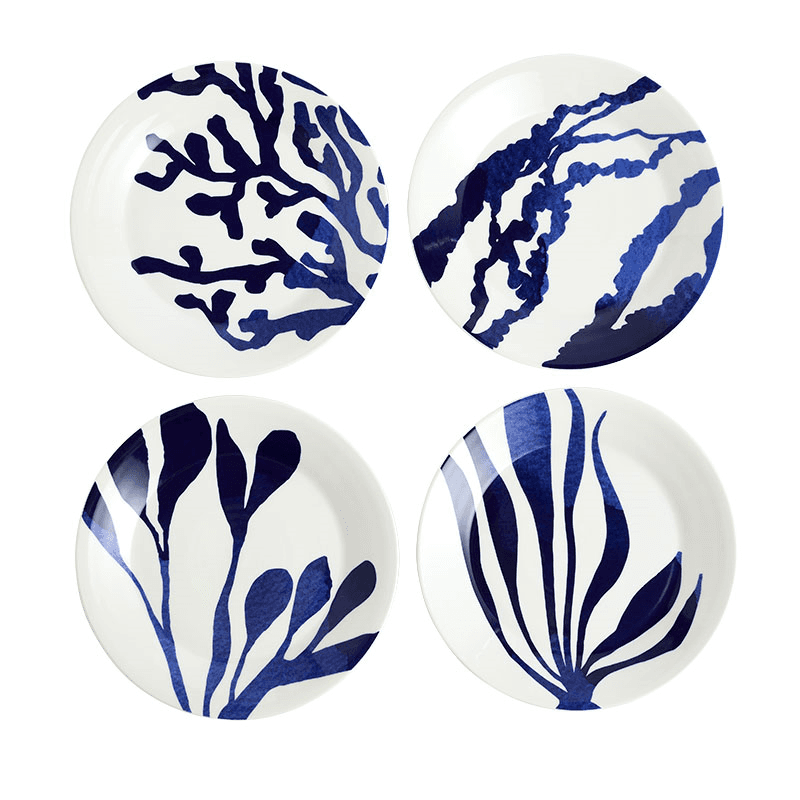 Pacific Set of 4 Side Plate, D24cm, Blue