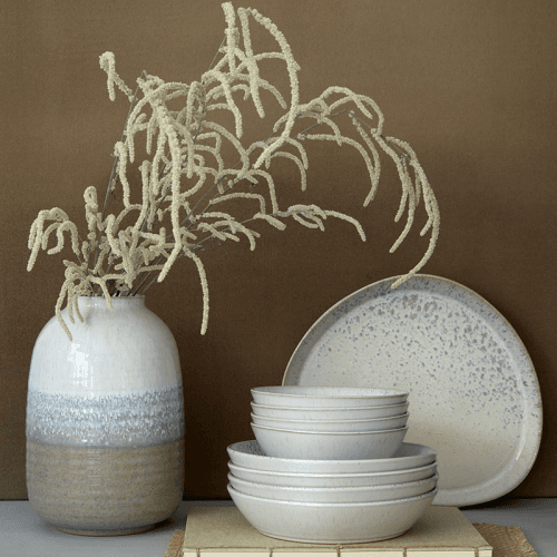 Image showing the Kiln Large Barrel Vase, H26cm, Cream product.