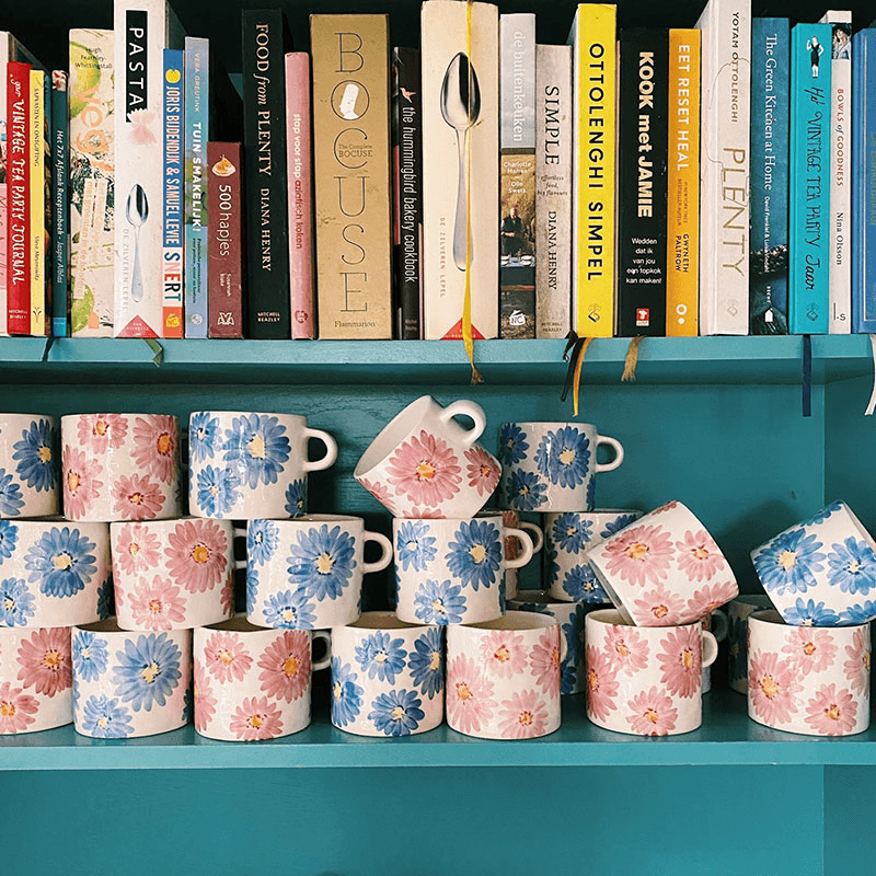 Cherished Moments Set of 2 Mugs, 500ml, Blue & Pink