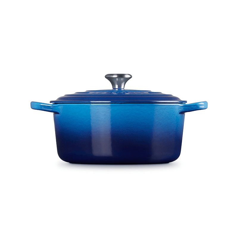 Signature Cast Iron Round Casserole, 22cm, Azure