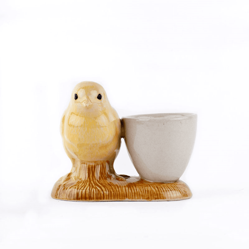 Yellow Chick Egg Cup, H8cm, Yellow