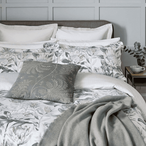 Image showing the King Protea Duvet Cover, Grey product.