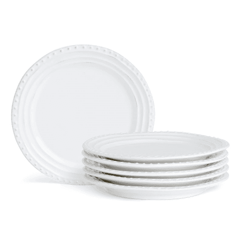 Image showing the Bowsley Set of 6 Side Plates, D20cm, White product.