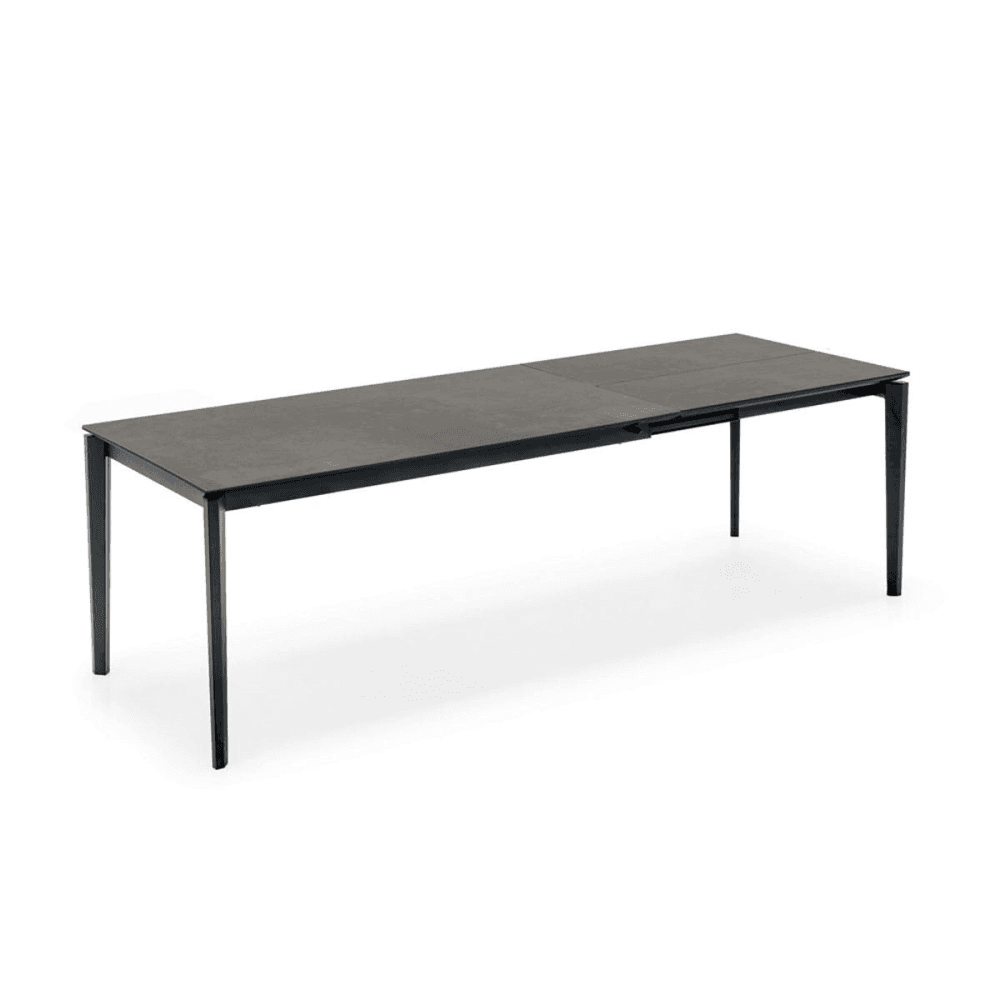 Rocca Ceramic Extending Table, L160-260cm, Black
