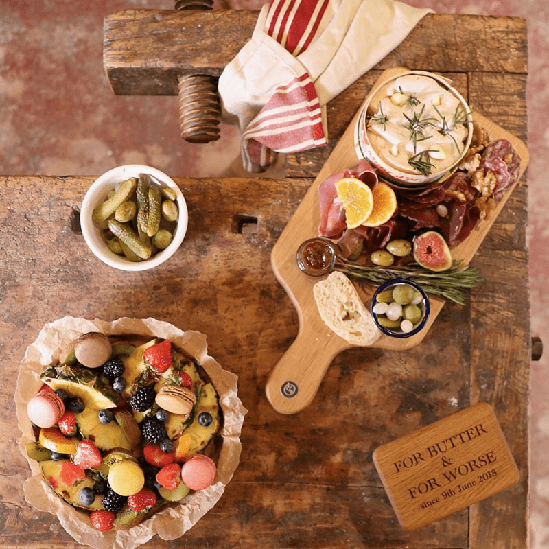 Paddle Charcuterie Board with Coin, Oak