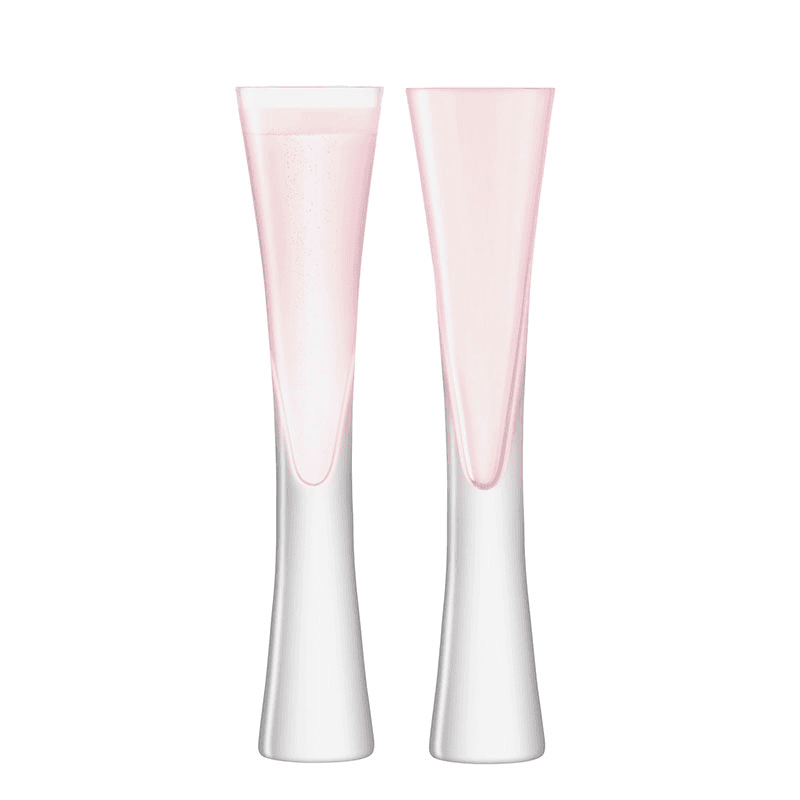 Moya Set of 2 Champagne Flutes, 170ml, Blush