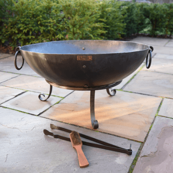 Tula Firebowl, Solid Steel, Low Stand, 70cm, Black
