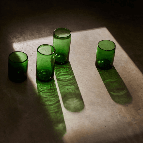 Image showing the Zomi Set of 4 Tumblers, H10.5cm, Green product.