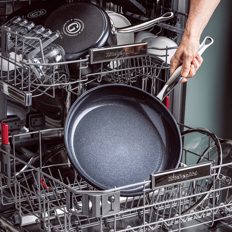 Barcelona Pro Non-Stick Skillet with Lid, 24, Black