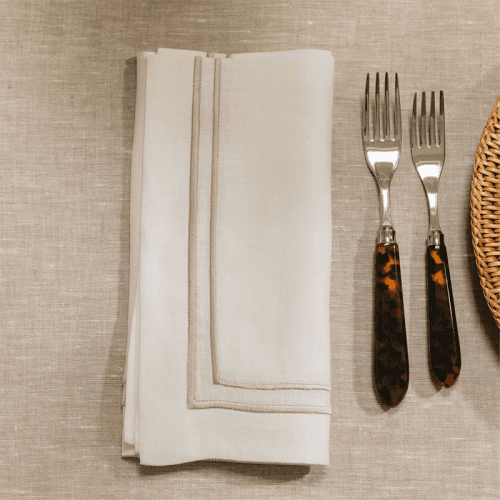 Image showing the Sophie Classic Two Cord Napkin, 50cm, Natural product.