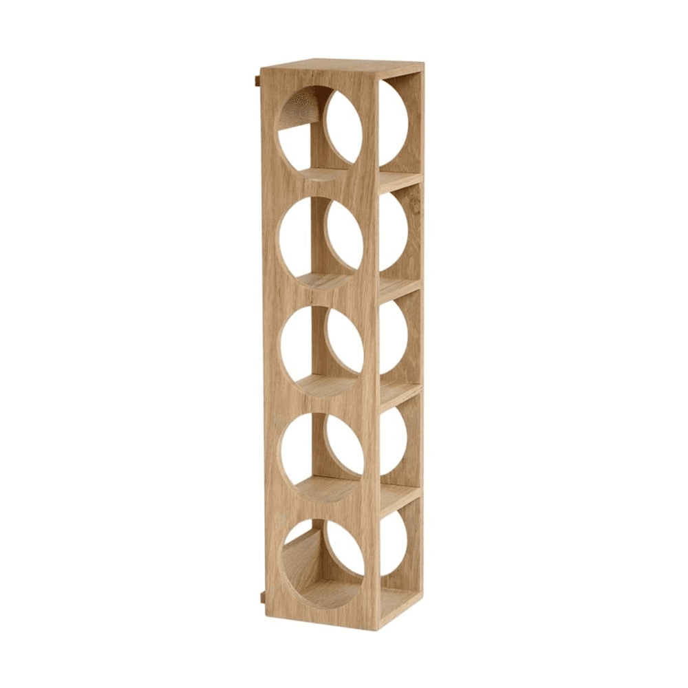 Wine O 5 Bottle Wine Rack, Oak