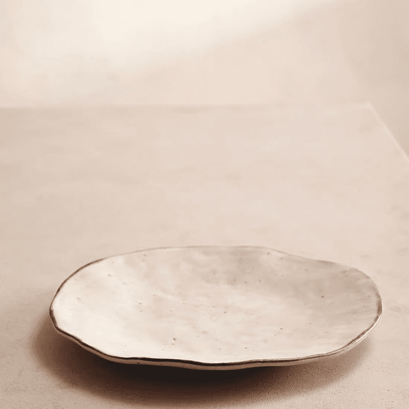 Emden Set of 4 Dinner Plates, D28cm, Cream